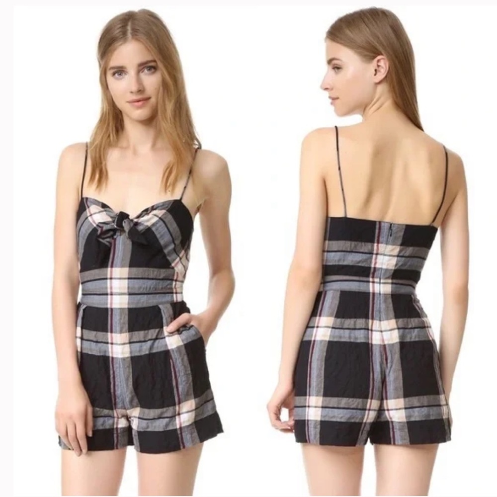 EUC | CLUB MONACO | Abani Plaid Romper | Size 4